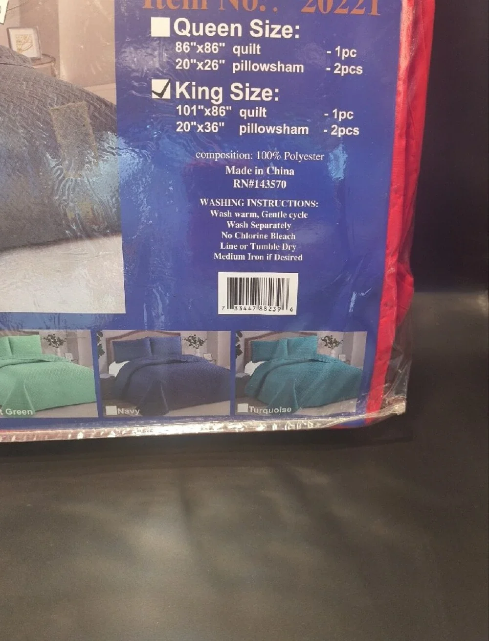Brookside 3-Piece  King Size Pinsonic Summer Quilt Set - Red